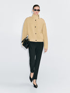 Solenne Turtleneck Knitted Cardigan