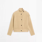 Solenne Turtleneck Knitted Cardigan