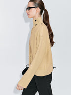 Solenne Turtleneck Knitted Cardigan