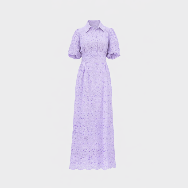 Lucky Charm Lavender Eyelet Dress