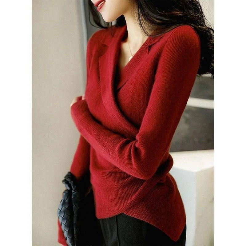 French Retro Knitted Sweater