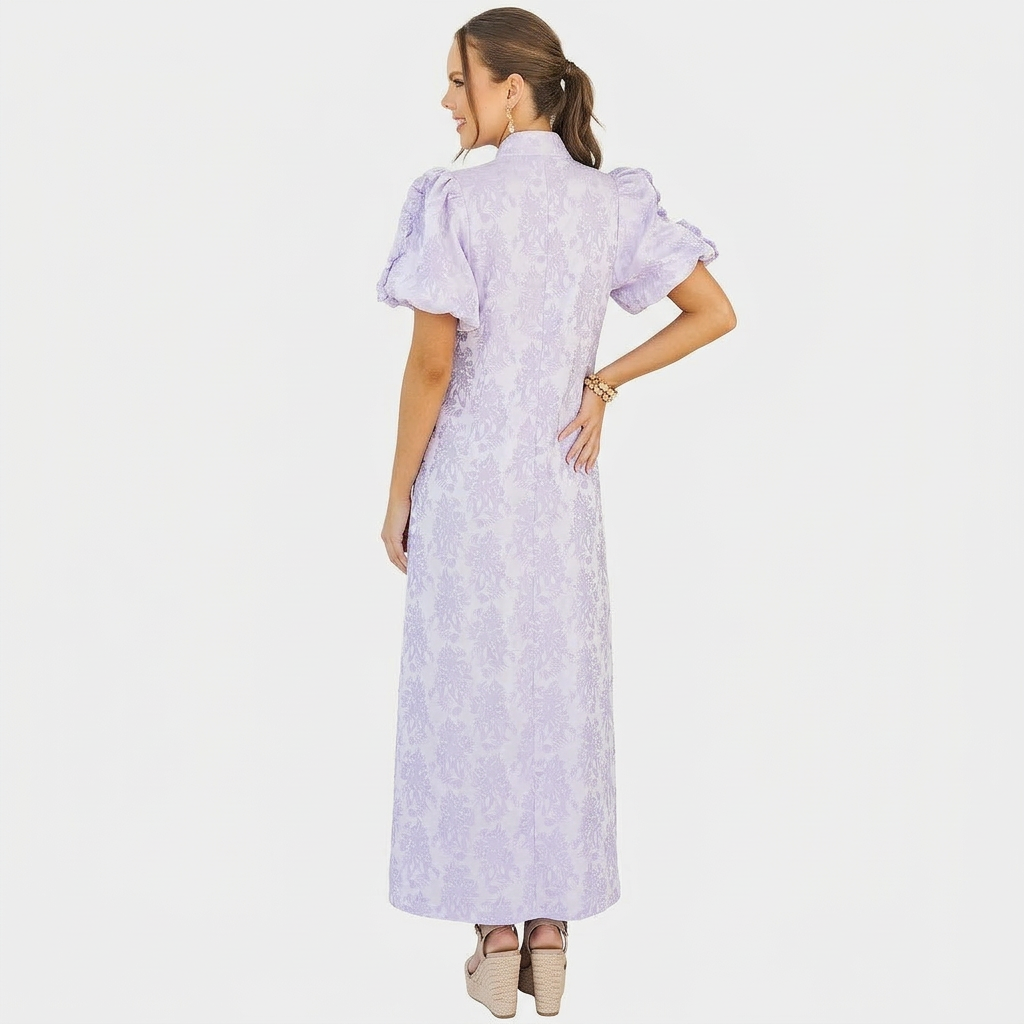 Listen To Me Lavender Purple Floral Midi Dress