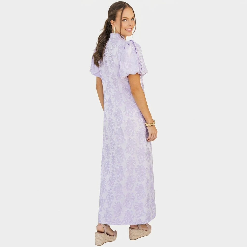 Listen To Me Lavender Purple Floral Midi Dress