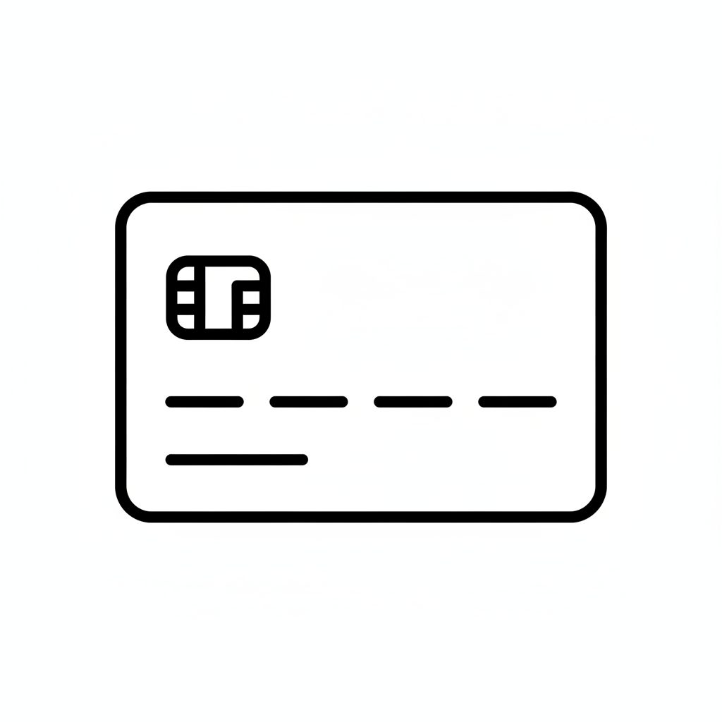 generate a small logo of card as outline black color to keep in my product page