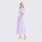 Lucky Charm Lavender Eyelet Dress