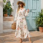 Boho Floral Swing Maxi Dress