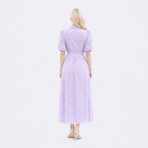 Lucky Charm Lavender Eyelet Dress