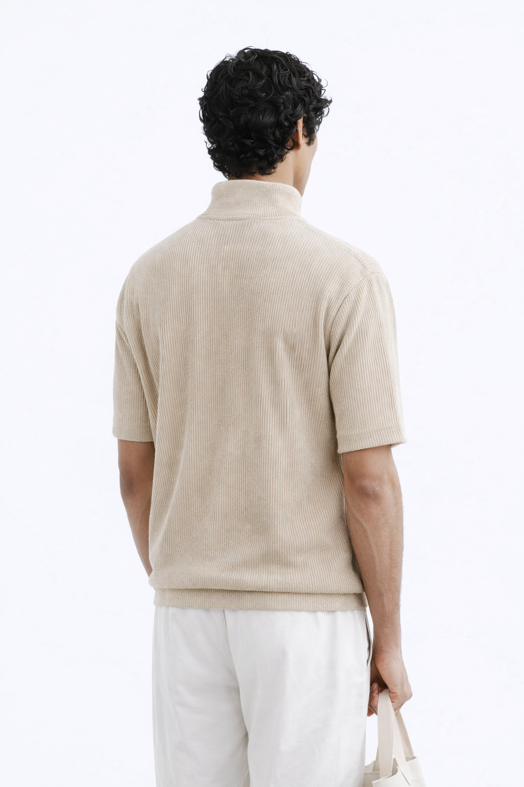 Casual Collar Corduroy Short-sleeved Shirt