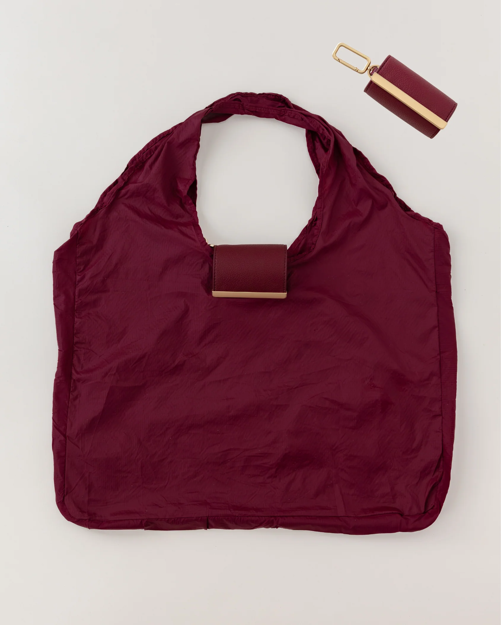 Sebastiann keychain tote - burgundy