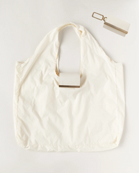 Sebastiann keychain tote - cream