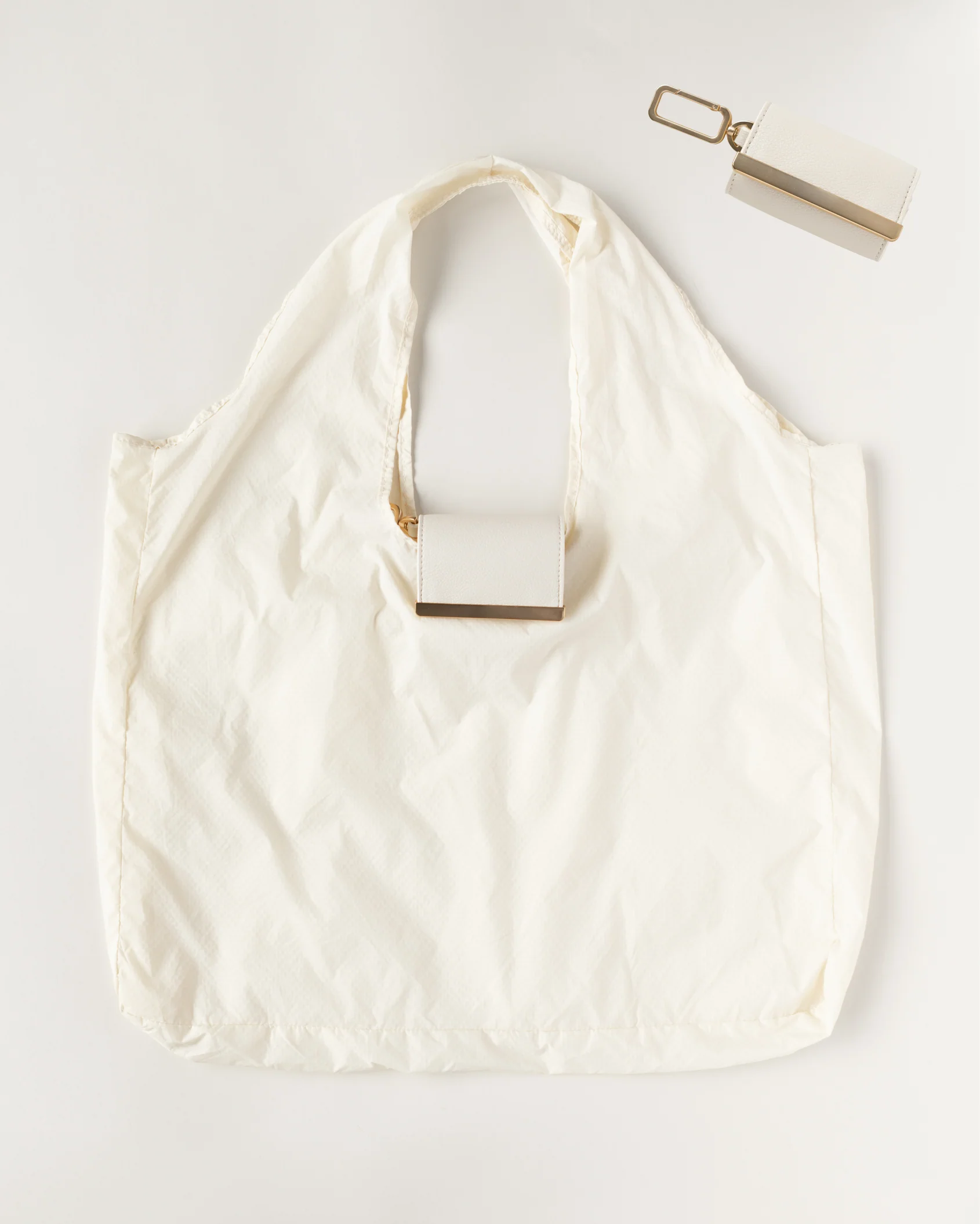Sebastiann keychain tote - cream