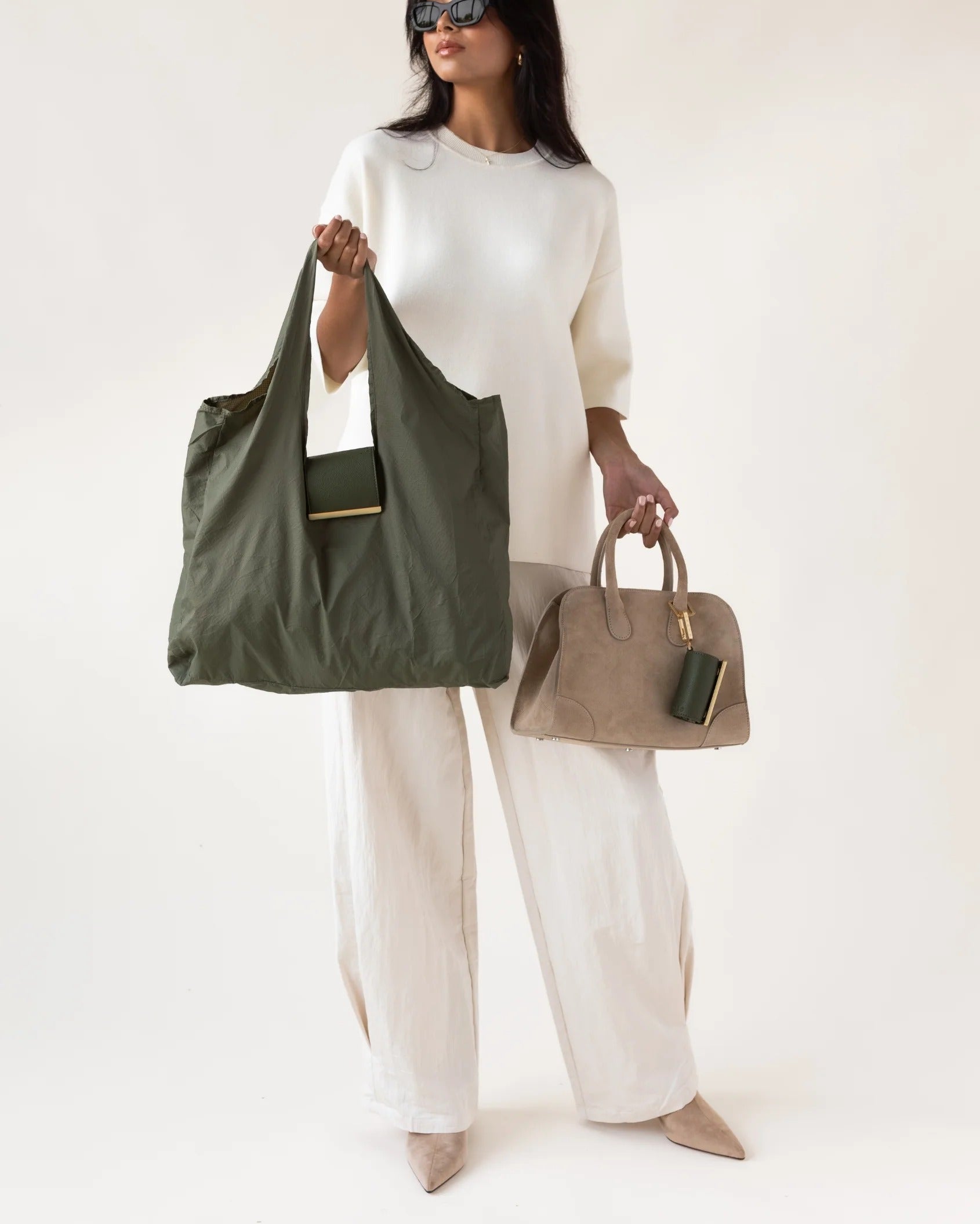 Sebastiann keychain tote - olive