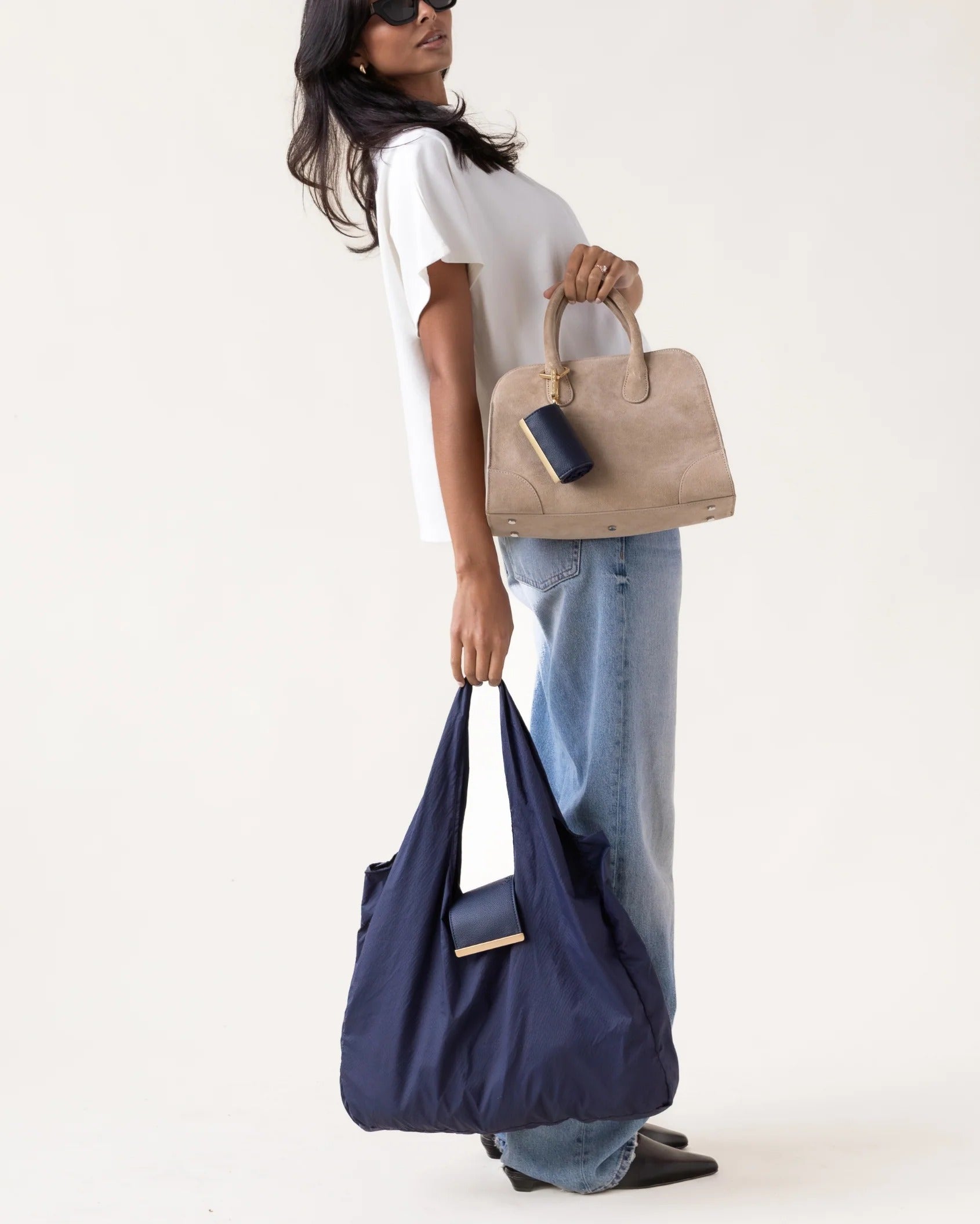 Sebastiann keychain tote - navy