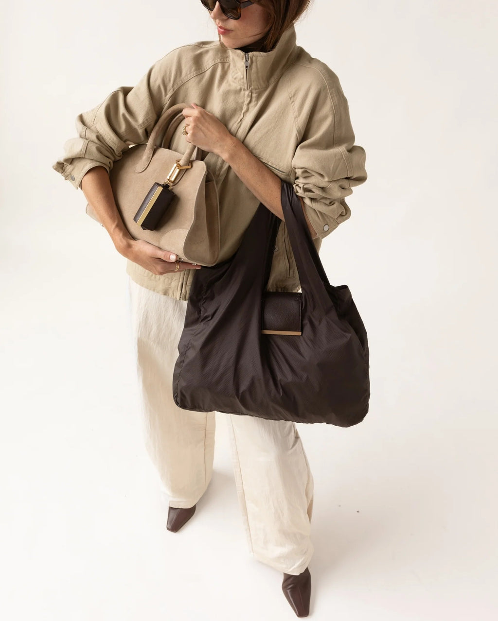 Sebastiann keychain tote - espresso