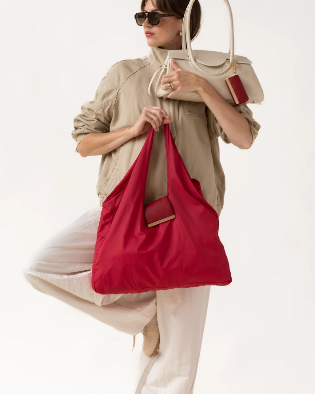 Sebastiann keychain tote - cherry