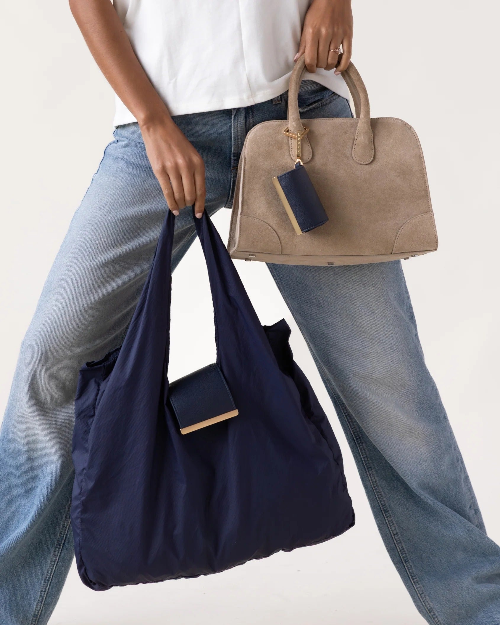 Sebastiann keychain tote - navy