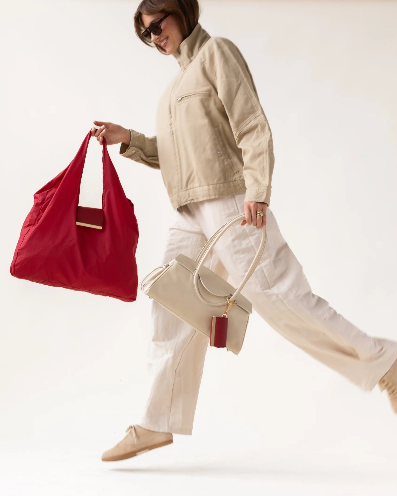 Sebastiann keychain tote - cherry