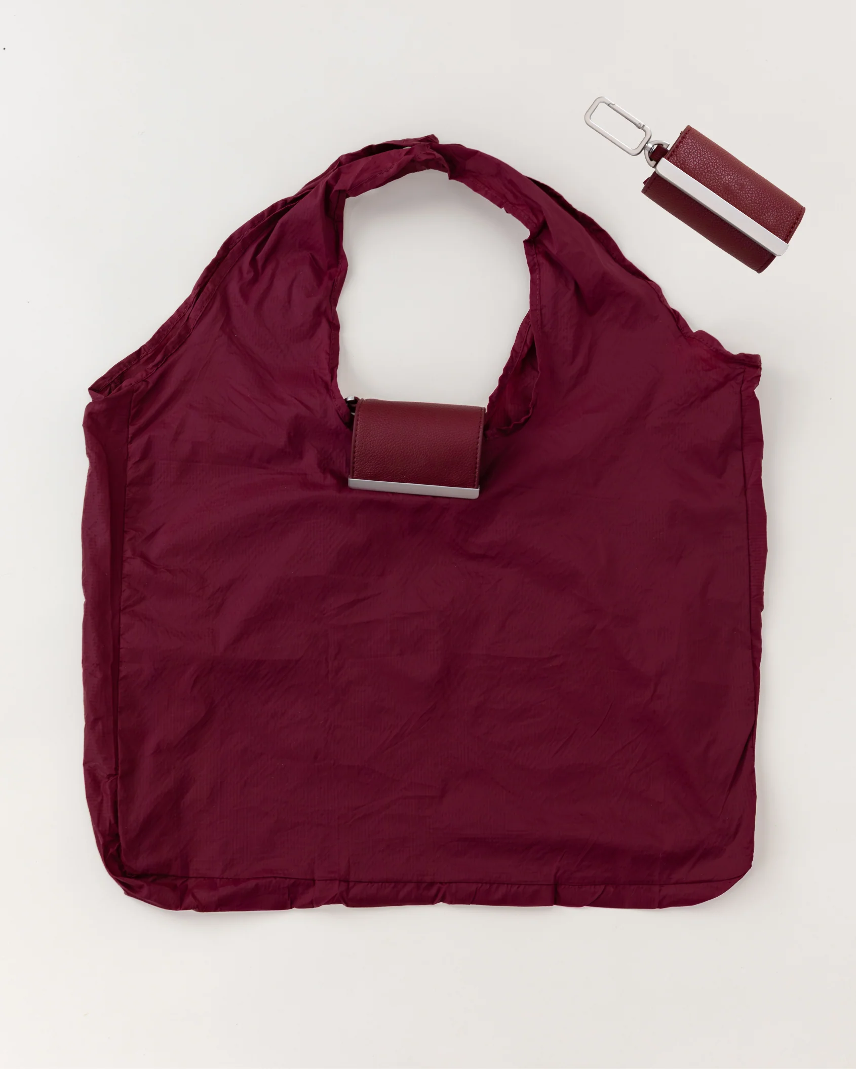 Sebastiann keychain tote - burgundy