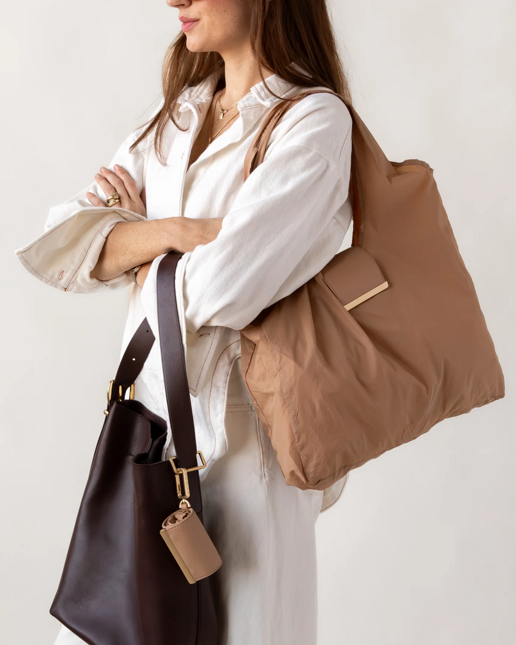 Sebastiann keychain tote - caramel