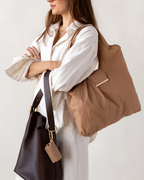 Sebastiann keychain tote - caramel