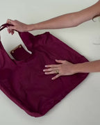 Sebastiann keychain tote - burgundy